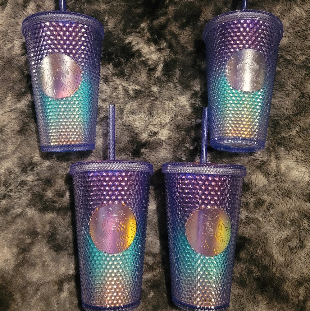 Set of 4 Starbucks Mermaid Studded Tumbler